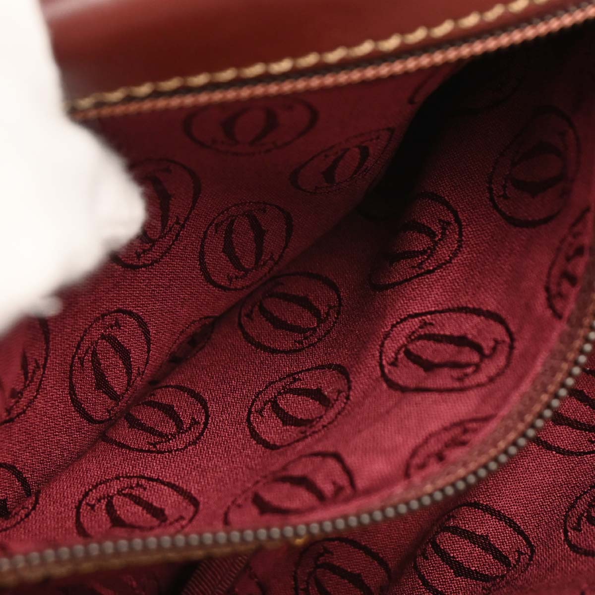 Cartier Bordeaux Leather Must de Cartier Shoulder Bag