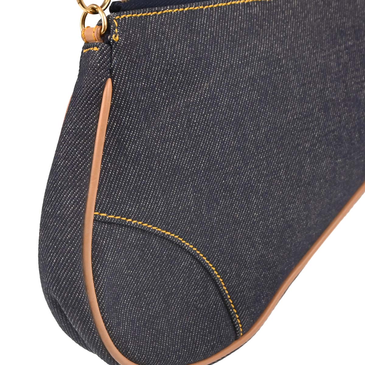 Christian Dior 1991 Navy Denim Saddle Handbag
