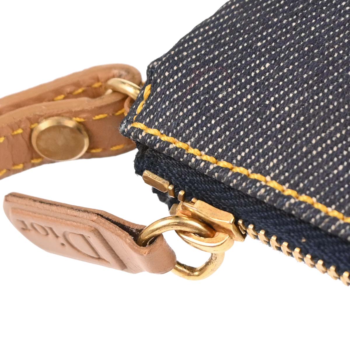 Christian Dior 1991 Navy Denim Saddle Handbag