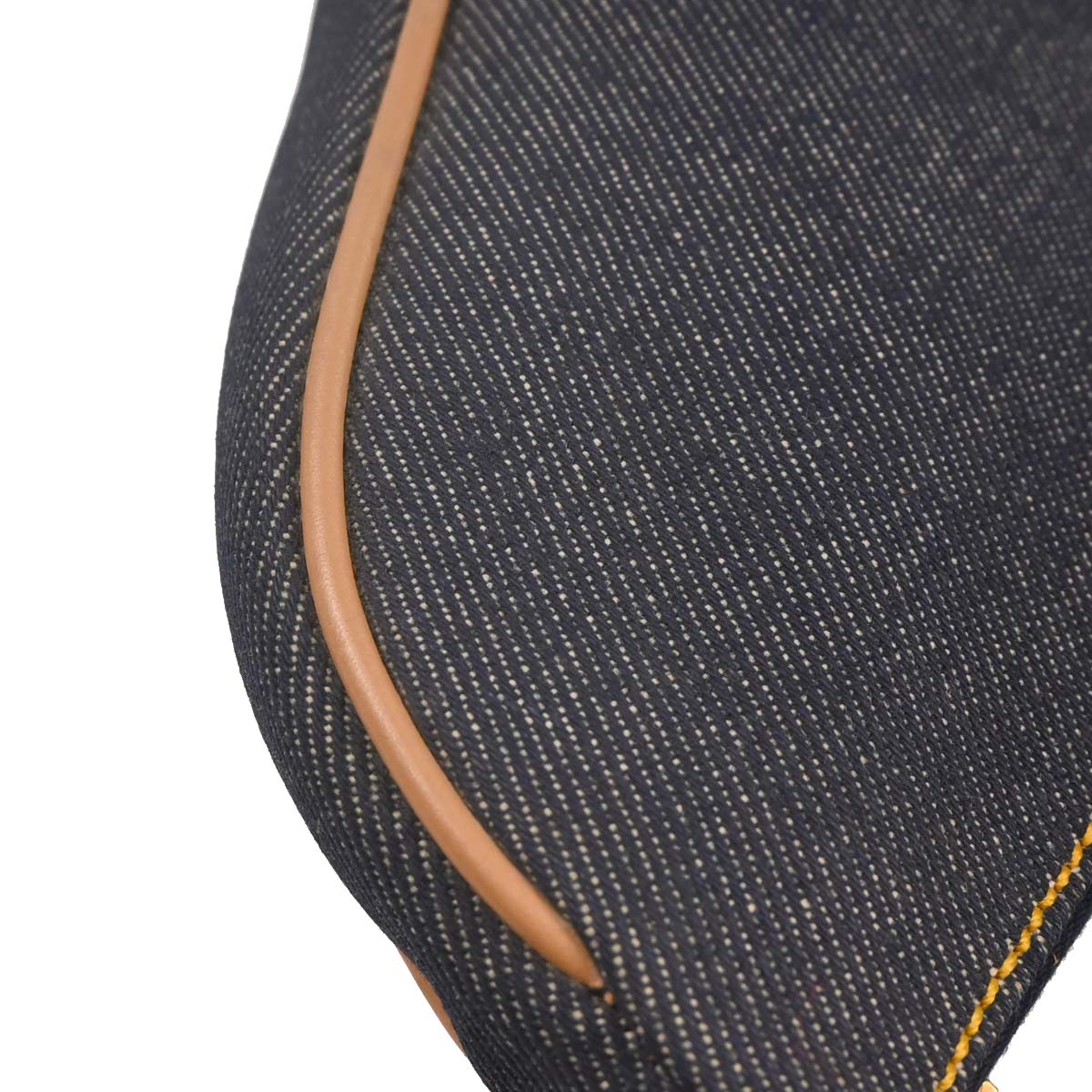 Christian Dior 1991 Navy Denim Saddle Handbag