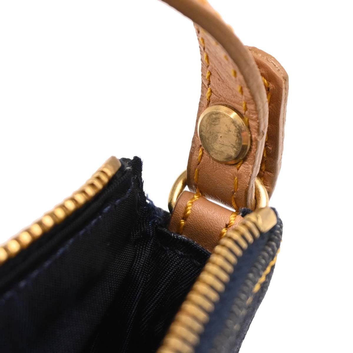 Christian Dior 1991 Navy Denim Saddle Handbag