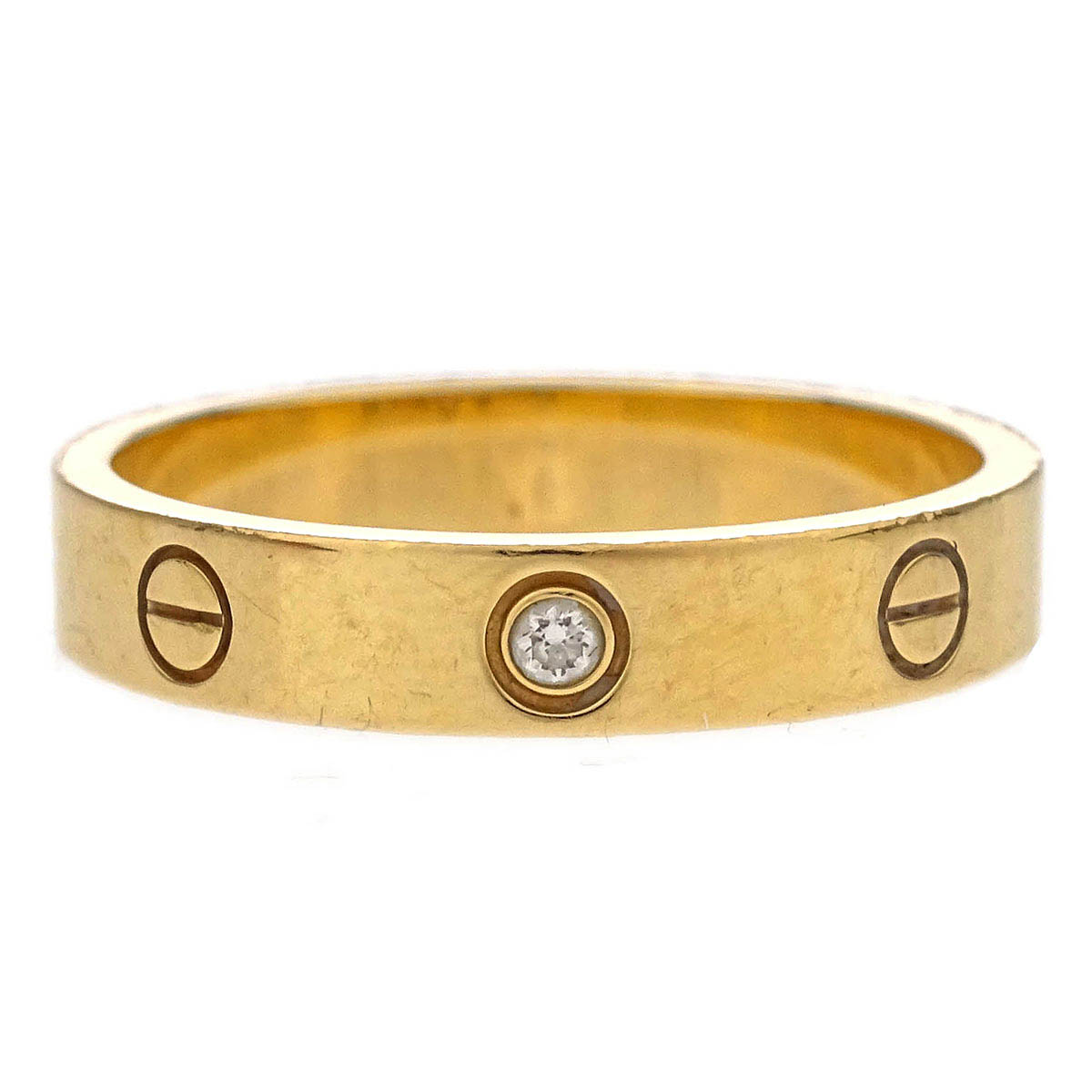 Cartier Mini Love Ring Au750 Diamond #59 #58 KMR482