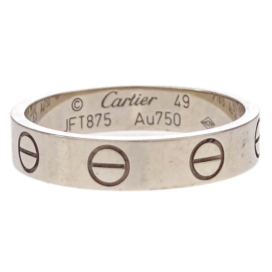 Cartier Mini Love Ring Silver Au750 #49 JFT875