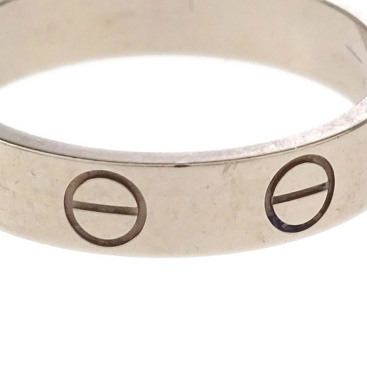 Cartier Mini Love Ring Silver Au750 #49 JFT875