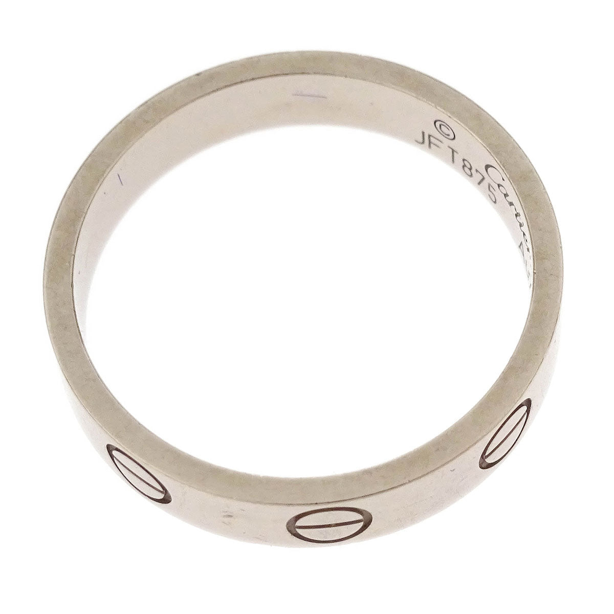 Cartier Mini Love Ring Silver Au750 #49 JFT875