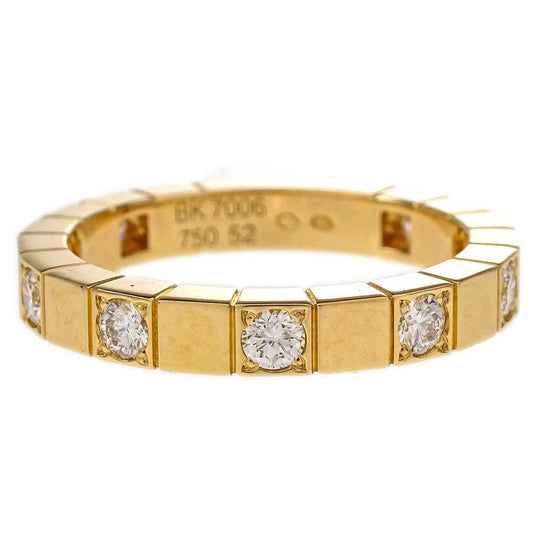 Cartier Lanieres Half Ring Gold 750 Diamond #52 BK7006