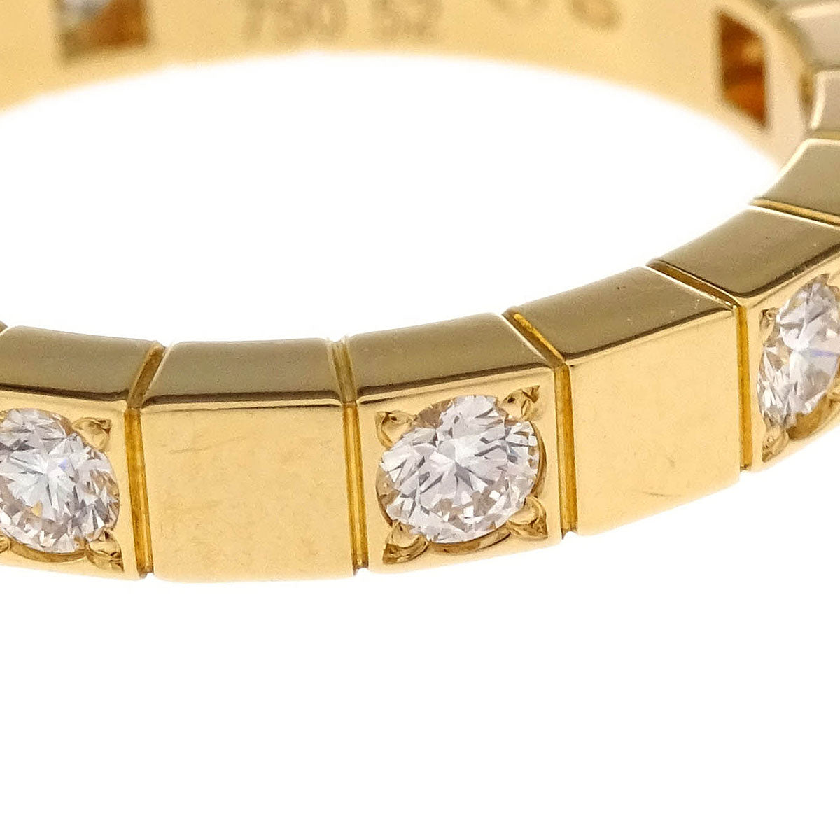 Cartier Lanieres Half Ring Gold 750 Diamond #52 BK7006