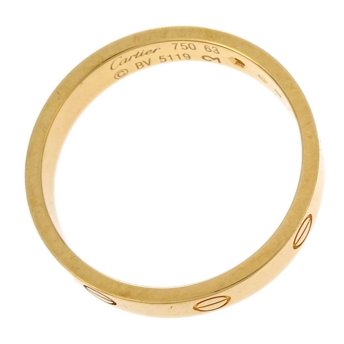 Cartier Mini Love Ring Gold 750 Diamond #63 #62 BV5119