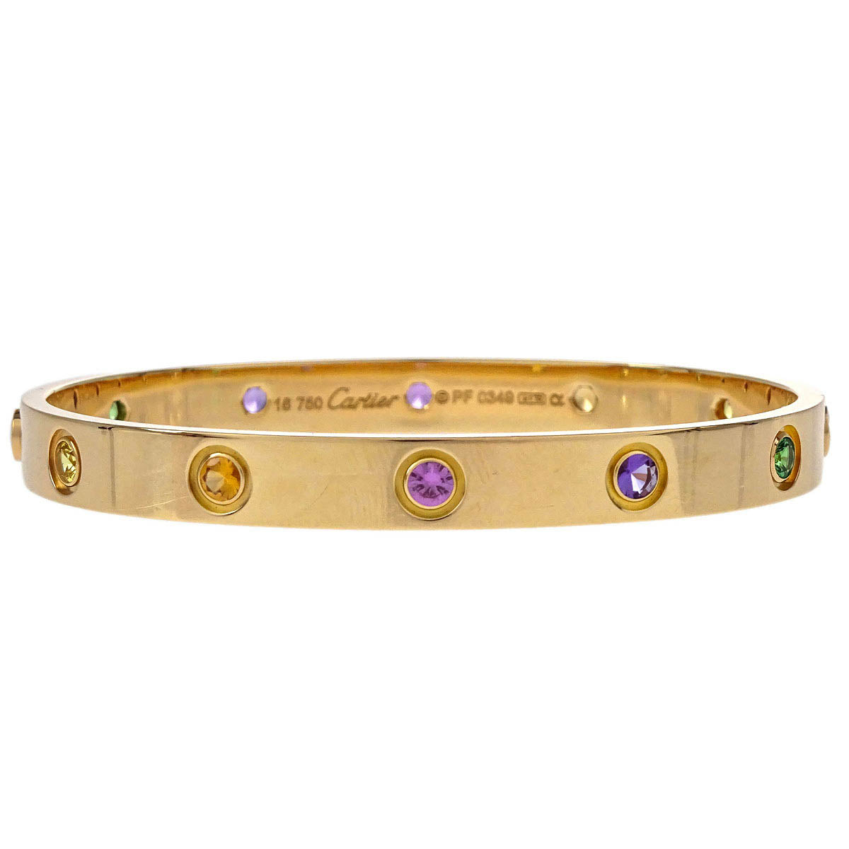 Cartier Love Bracelet Bangle PF0349 750 #16 Sapphire Garnet Amethyst