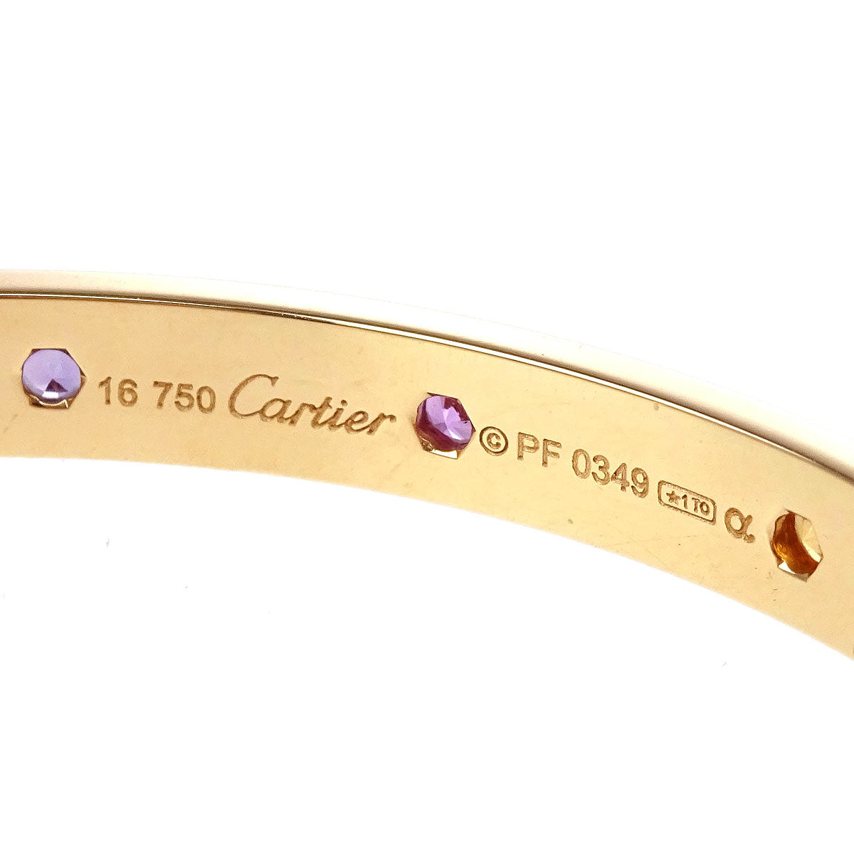 Cartier Love Bracelet Bangle PF0349 750 #16 Sapphire Garnet Amethyst