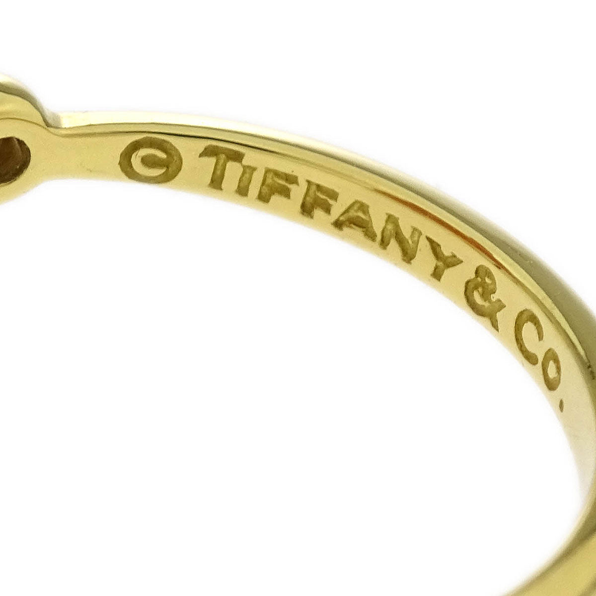 Tiffany & Co. Open Heart Ring 750 Diamond #54