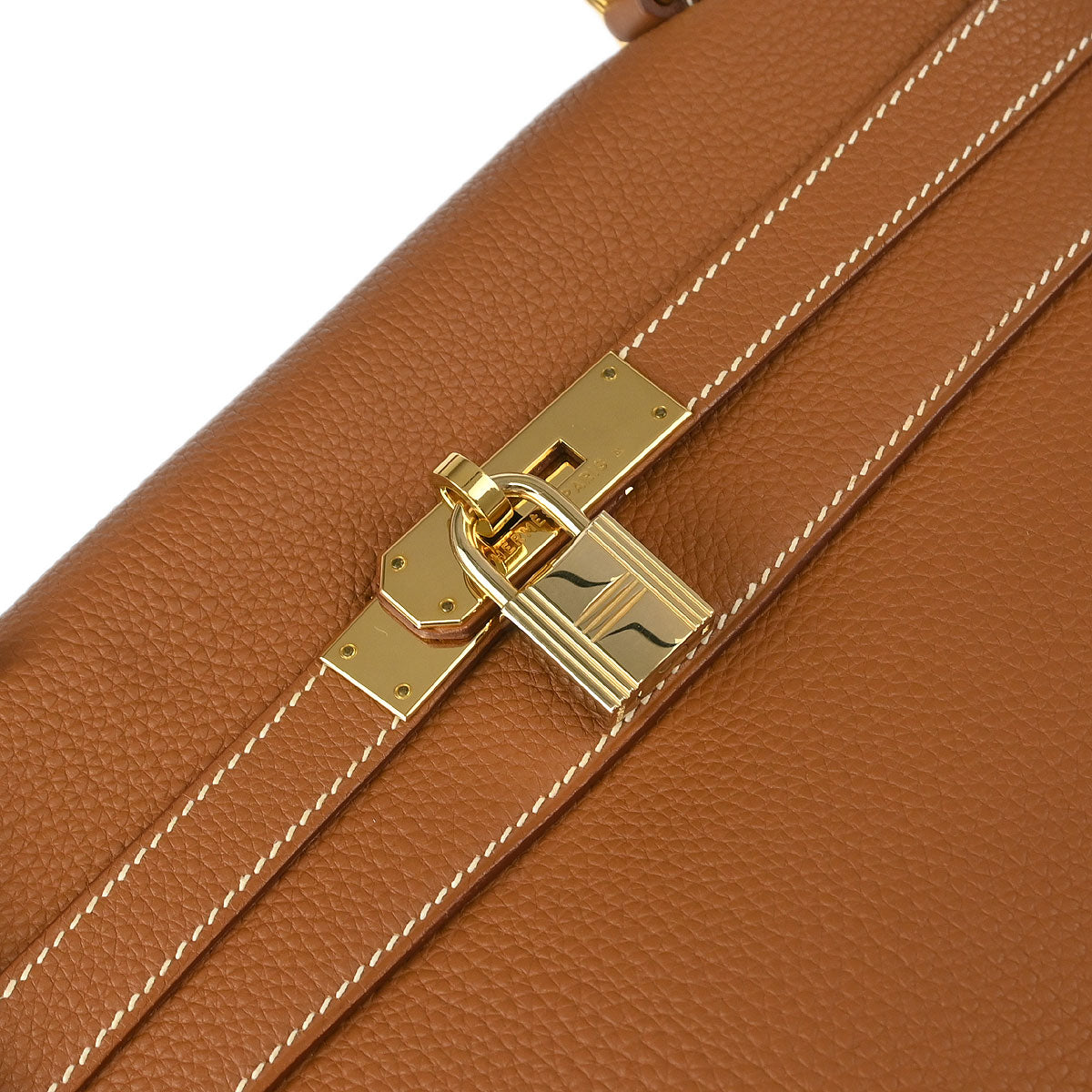 Hermes 2002 Gold Togo Kelly 32 Retourne 2way Shoulder Handbag