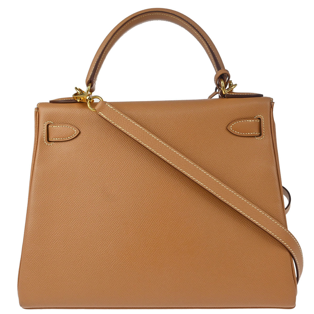 Hermes 2000 Natural Courchevel Kelly 28 Retourne 2way Shoulder Handbag