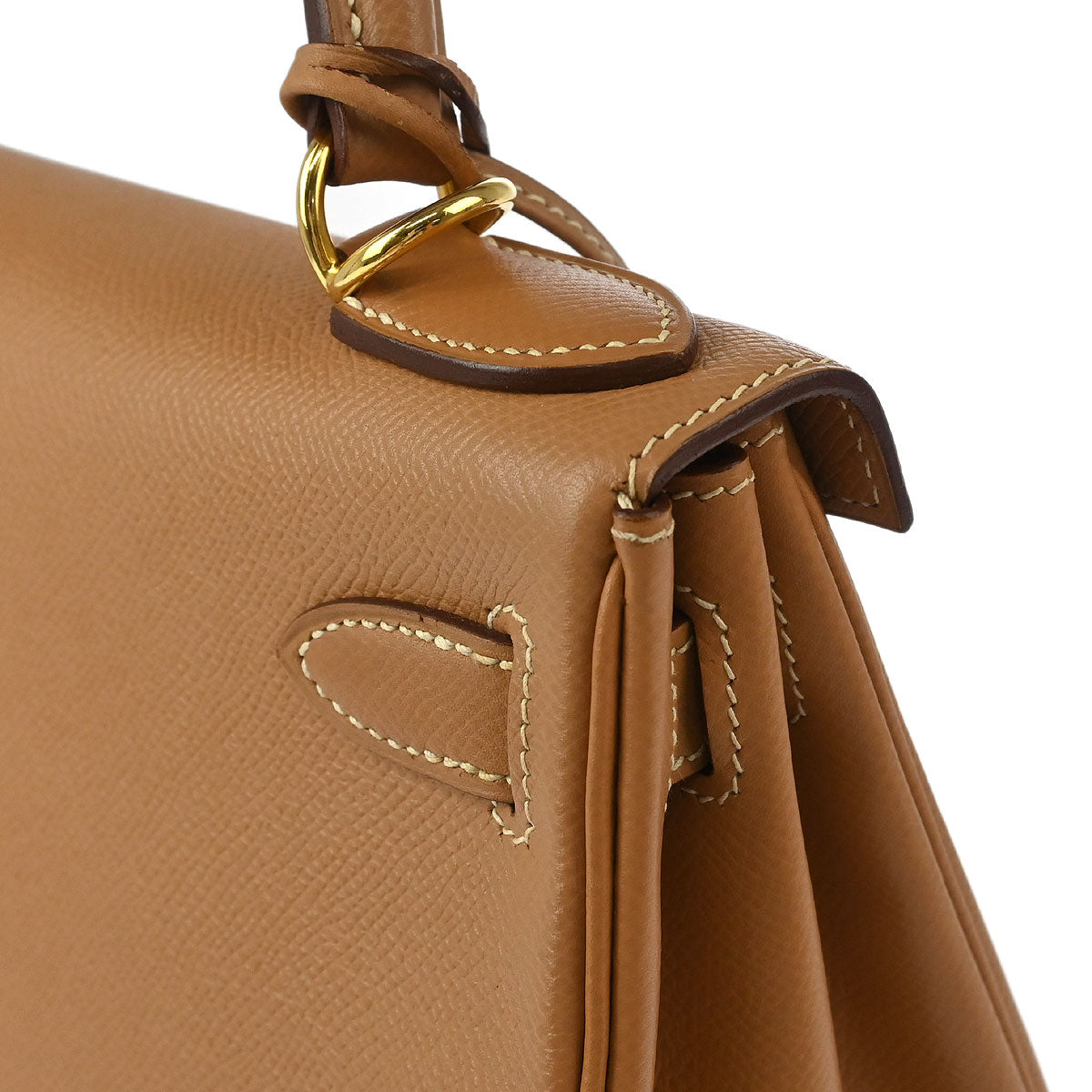 Hermes 2000 Natural Courchevel Kelly 28 Retourne 2way Shoulder Handbag