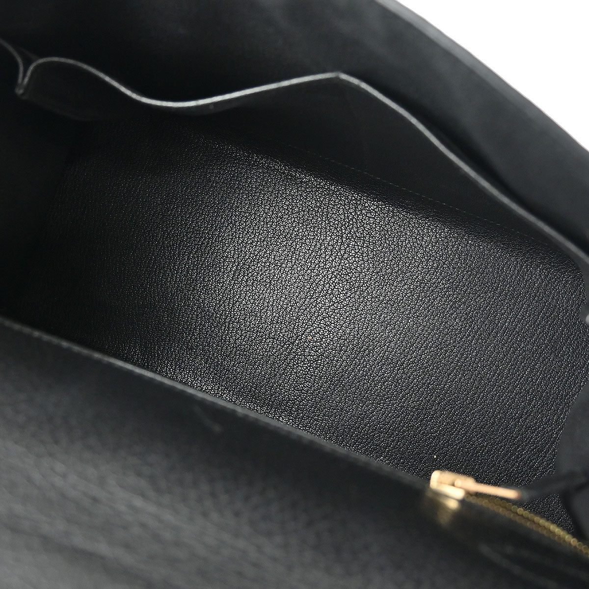 Hermes 2001 Black Ardennes Kelly 28 Sellier 2way Shoulder Handbag