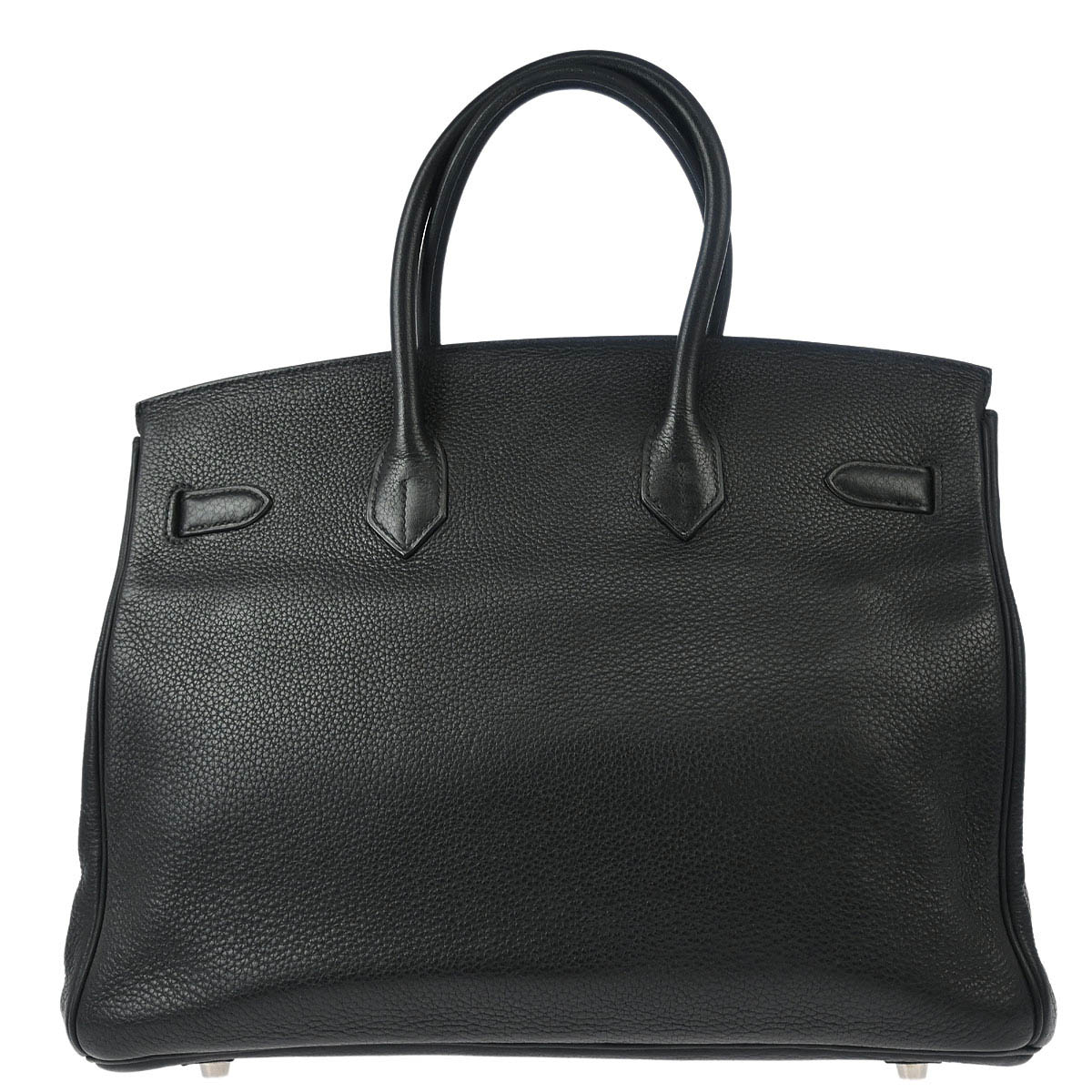 Hermes 2008 Black Taurillon Clemence Birkin 35 Handbag