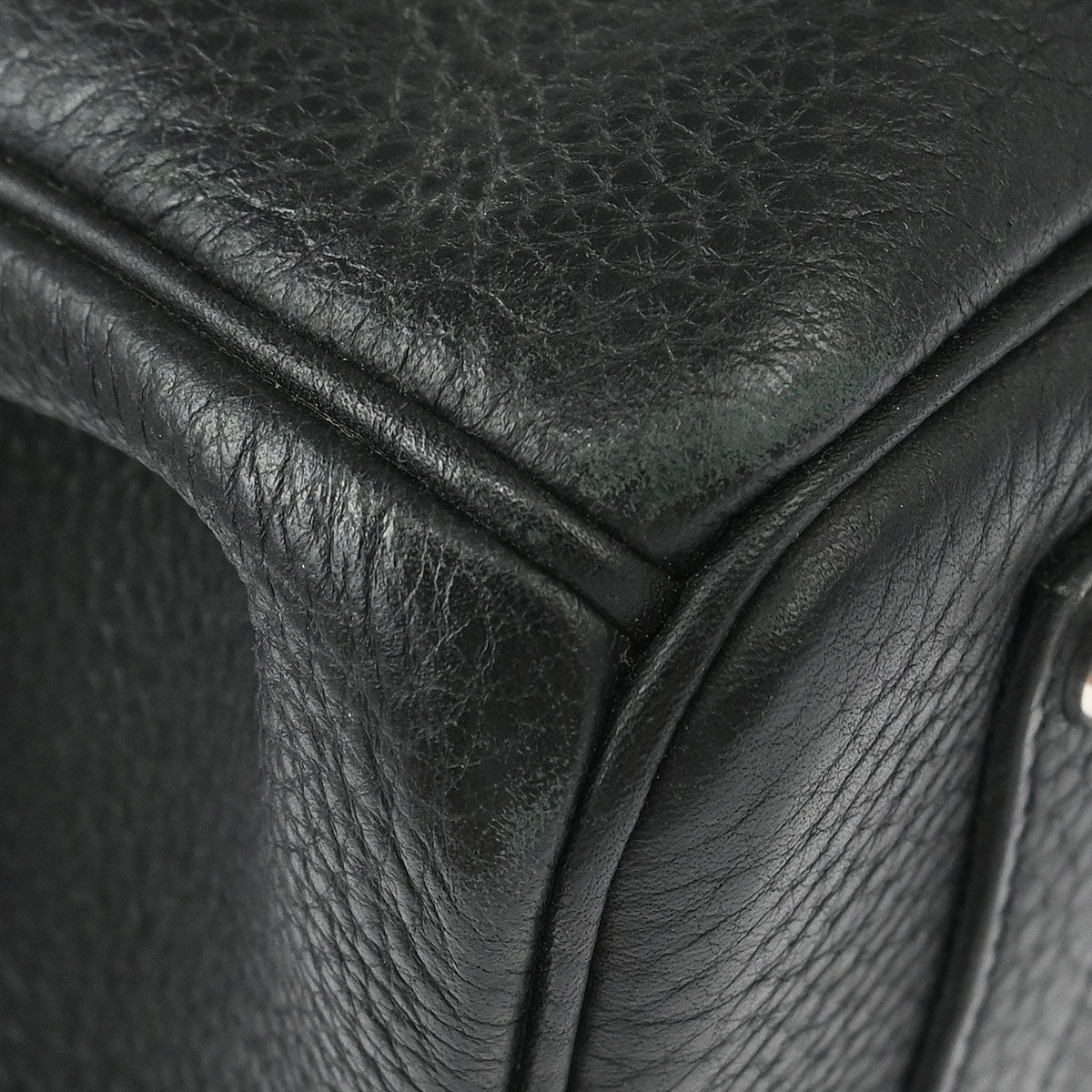 Hermes 2008 Black Taurillon Clemence Birkin 35 Handbag