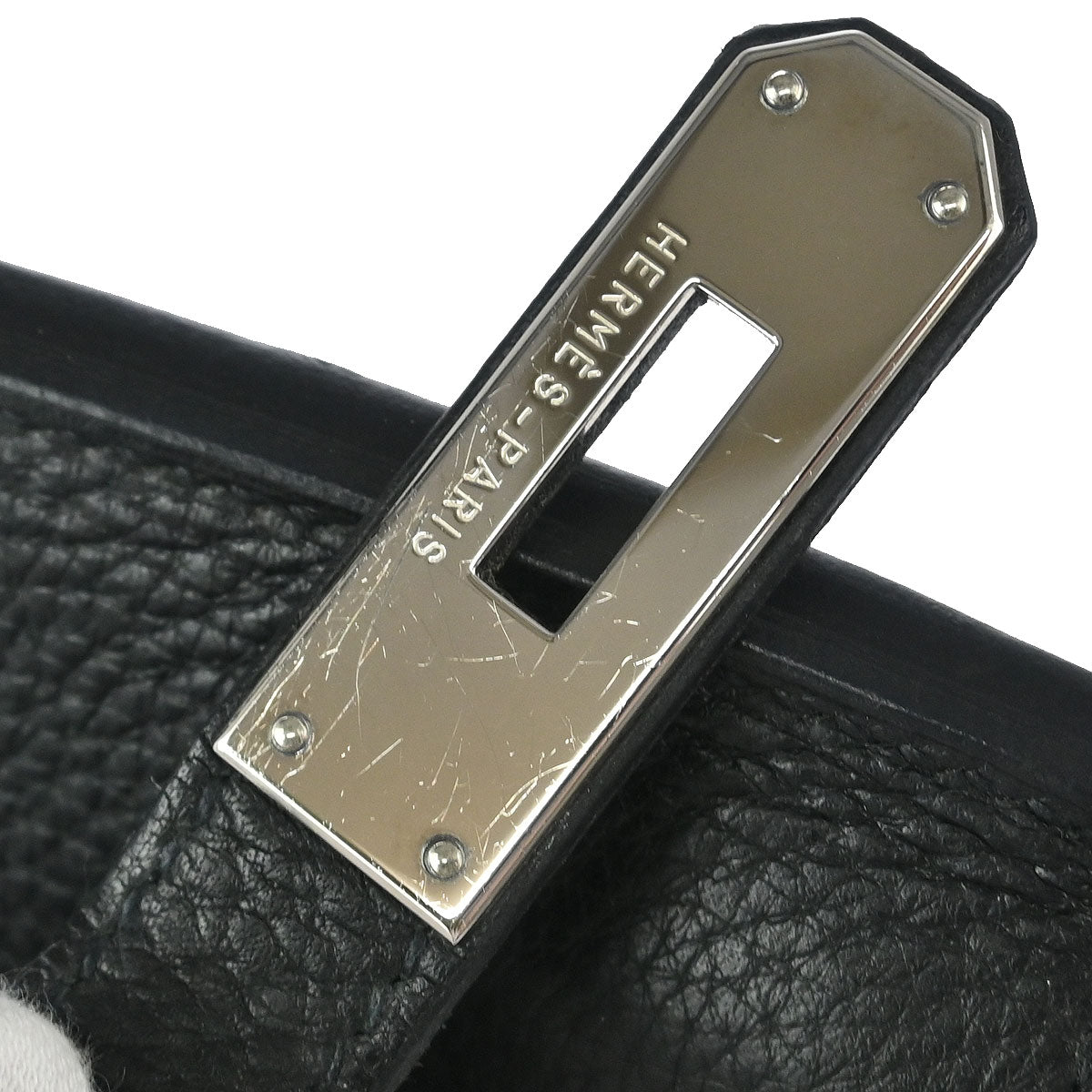 Hermes 2008 Black Taurillon Clemence Birkin 35 Handbag