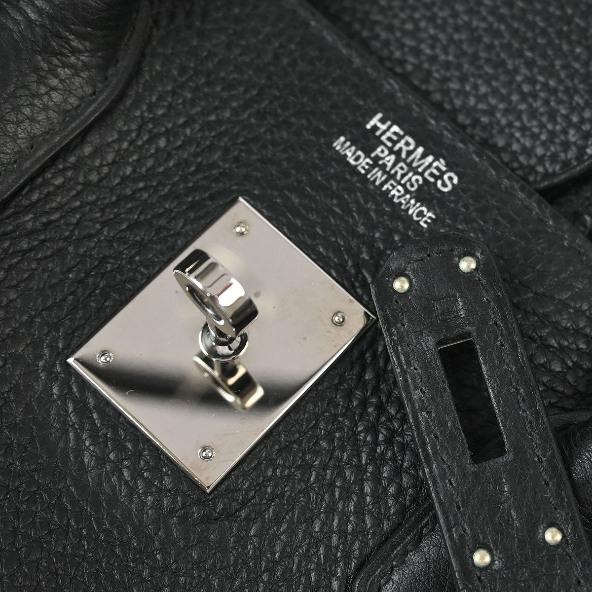 Hermes 2008 Black Taurillon Clemence Birkin 35 Handbag