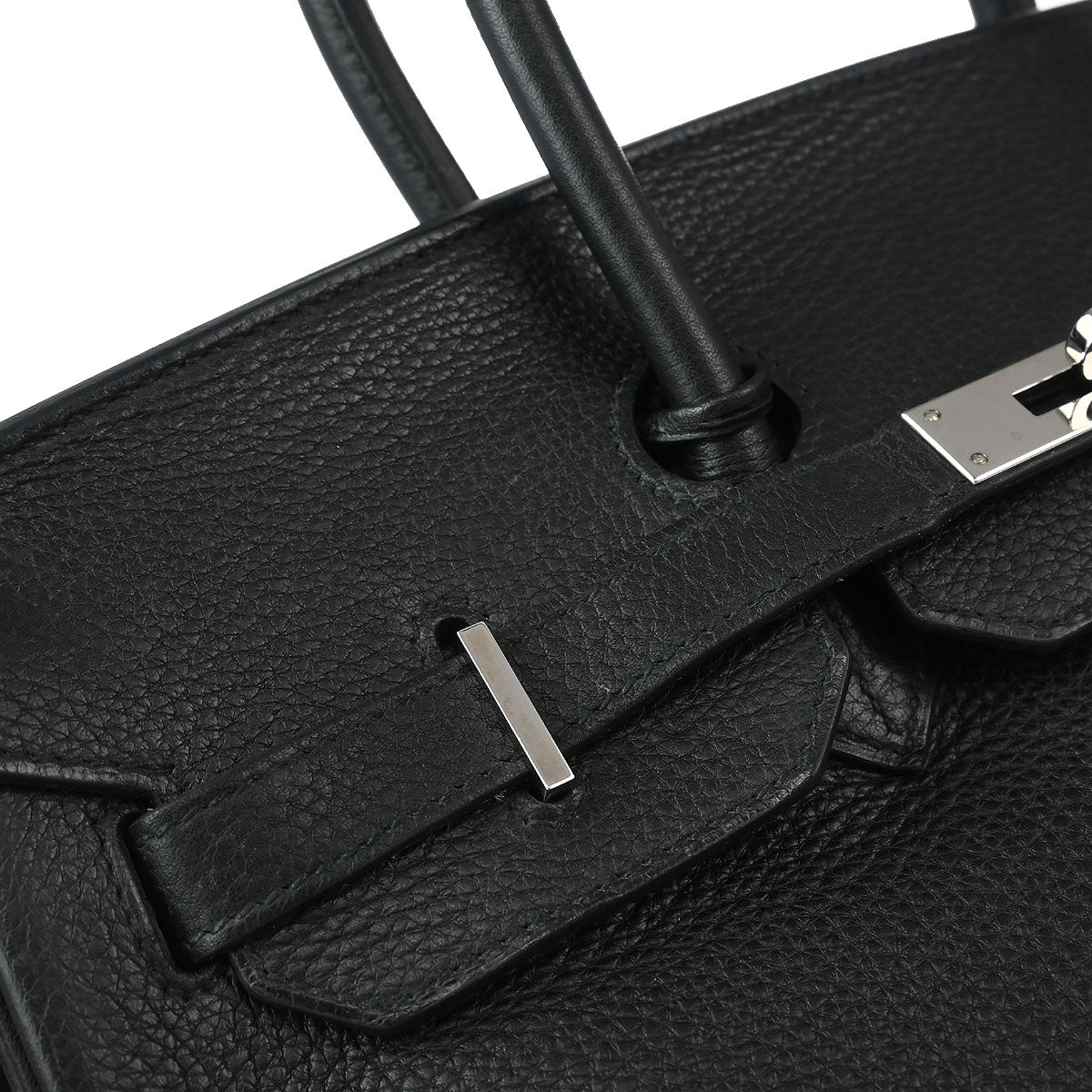Hermes 2008 Black Taurillon Clemence Birkin 35 Handbag