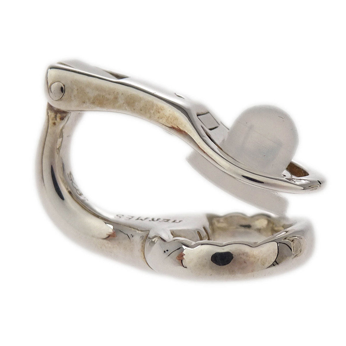 Hermes Nausicaa Earrings Clip-On Silver