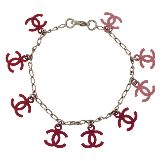 Chanel Silver CC Charm Bracelet
