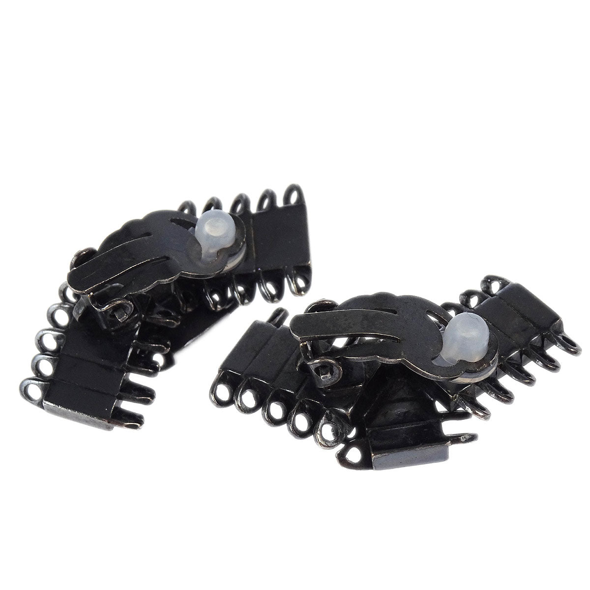 Chanel Earrings Clip-On Silver 98P