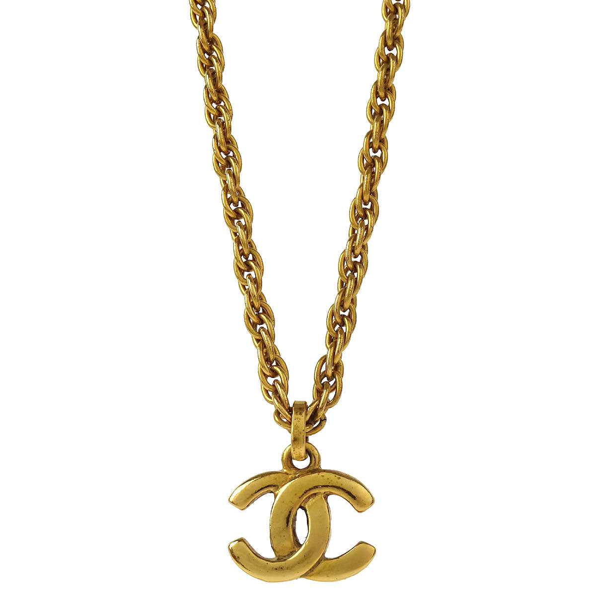 Chanel Gold CC Chain Pendant Necklace