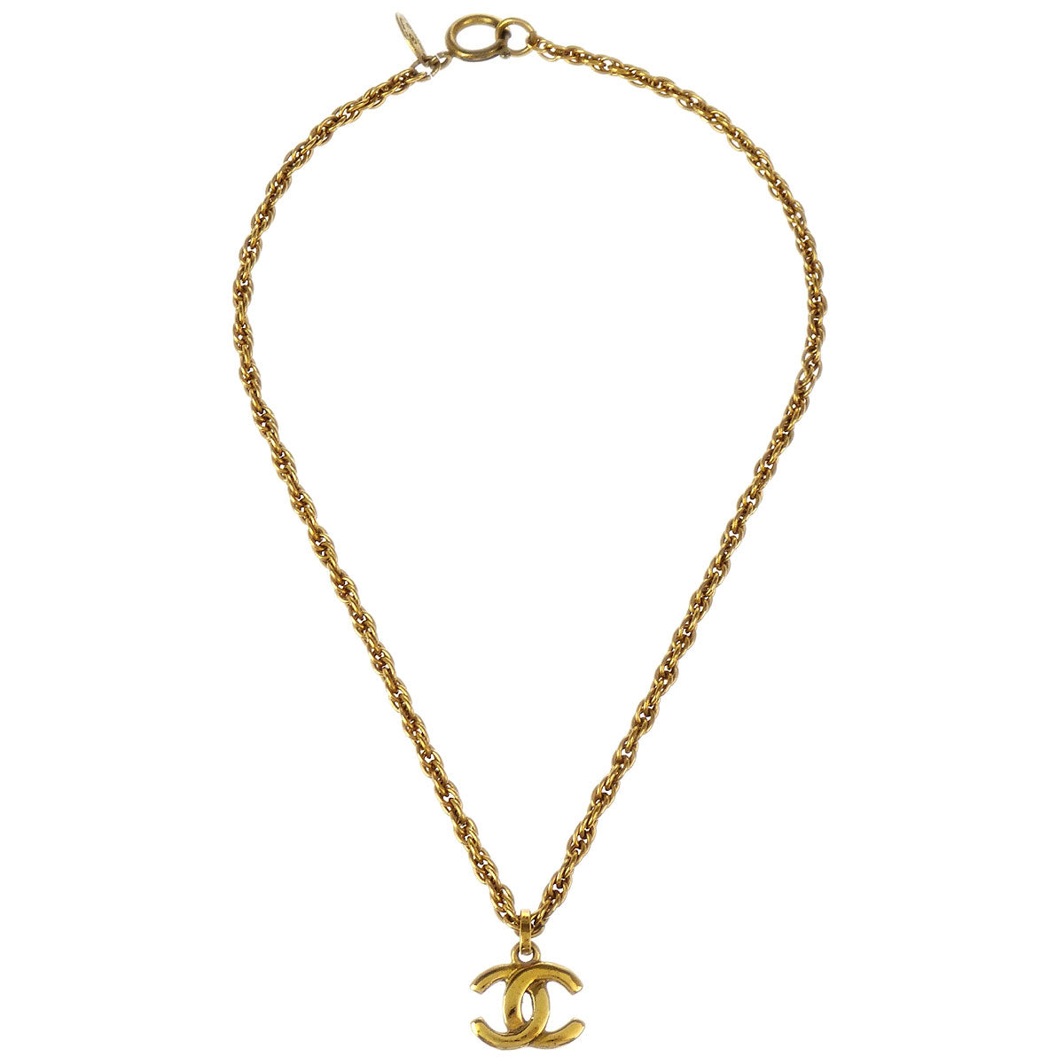 Chanel Gold CC Chain Pendant Necklace