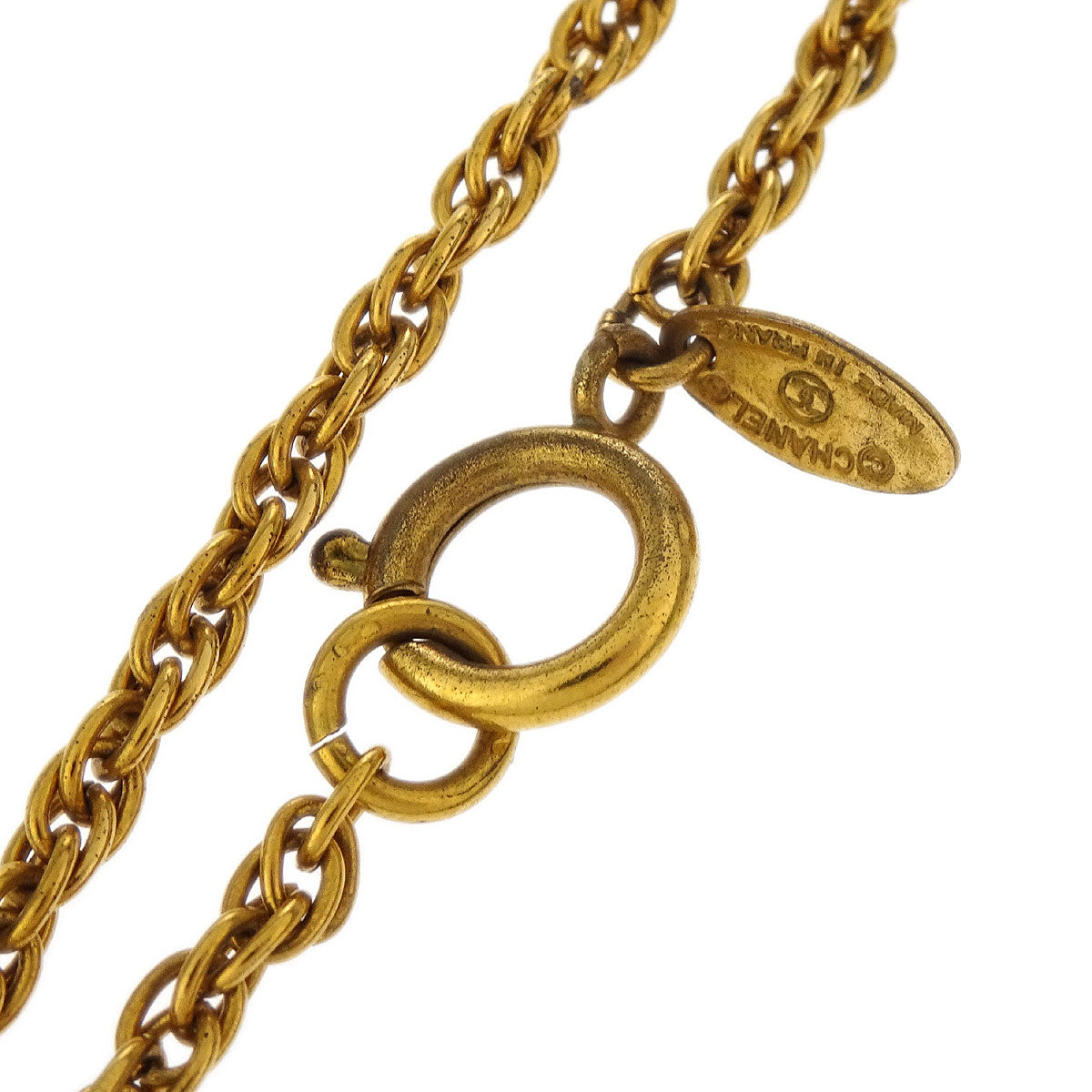 Chanel Gold CC Chain Pendant Necklace