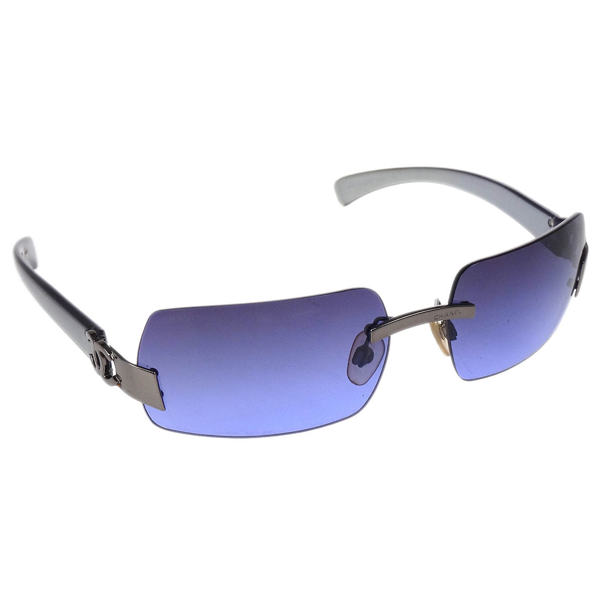 Chanel Sunglasses Eyewear Purple Small Good