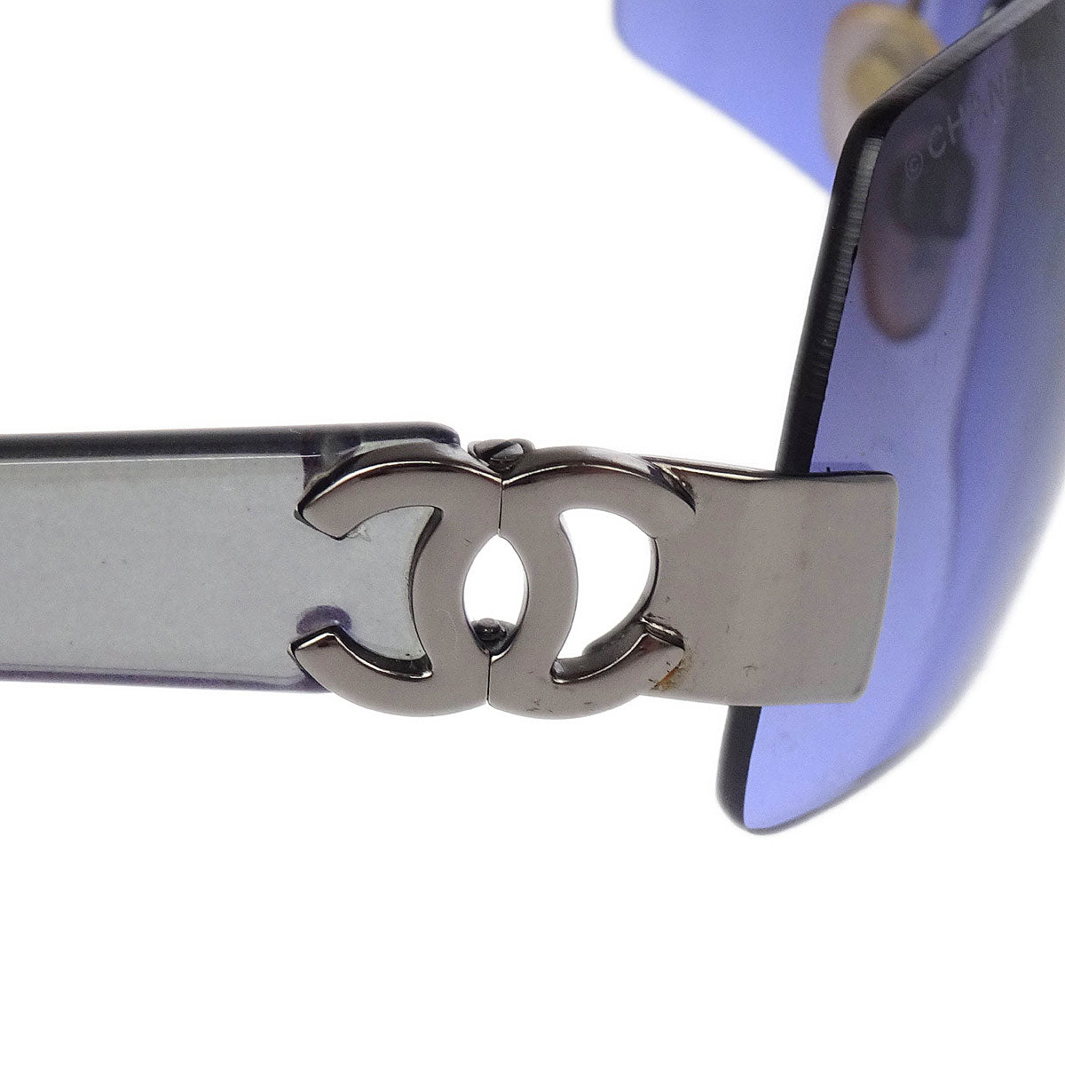 Chanel Sunglasses Eyewear Purple Small Good