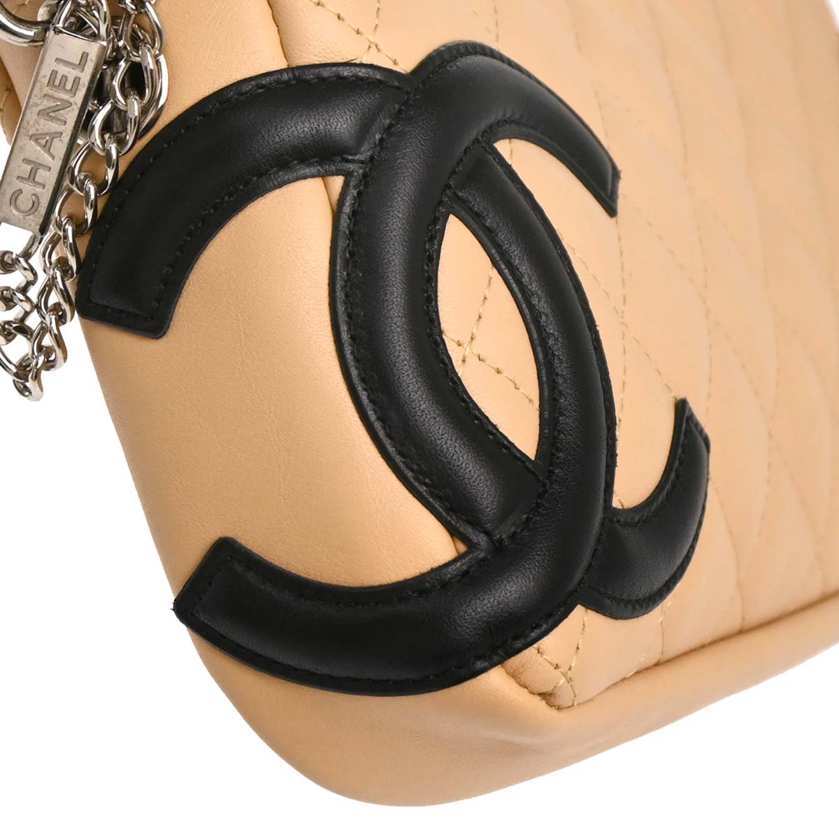 Chanel 2003-2004 Beige Calfskin Cambon Ligne Handbag