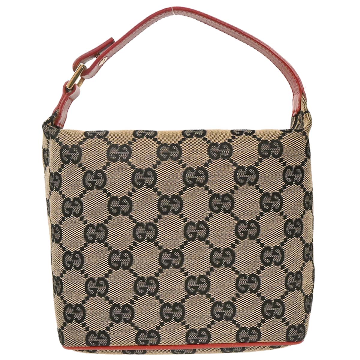 Gucci Red Beige GG Hobo Handbag