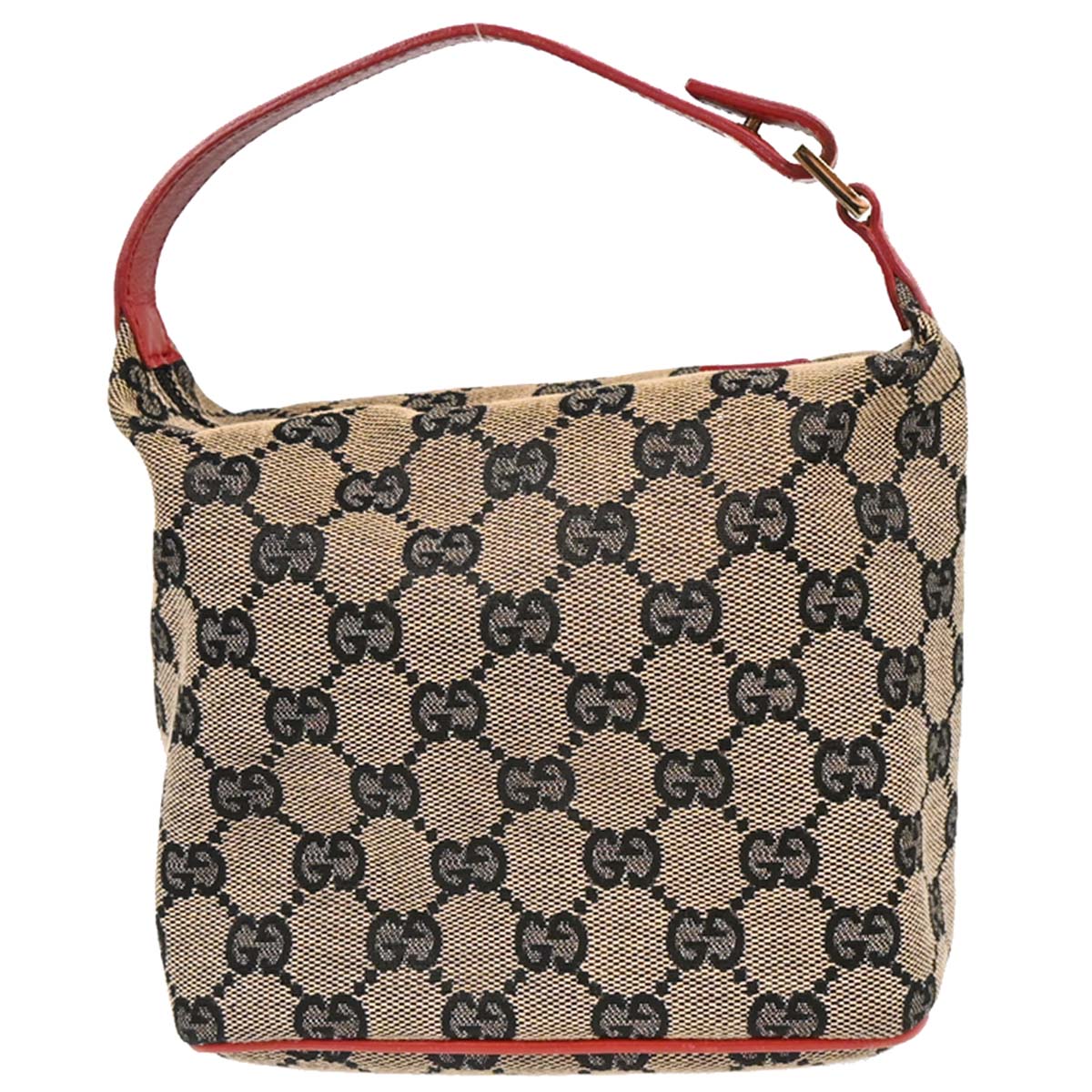 Gucci Red Beige GG Hobo Handbag