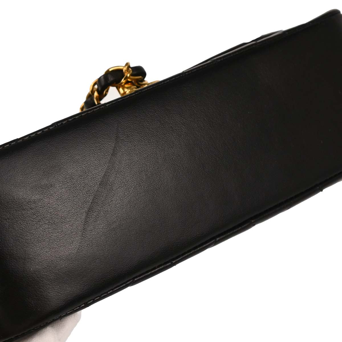 Chanel 1994-1996 Black Lambskin Small Diana Shoulder Bag