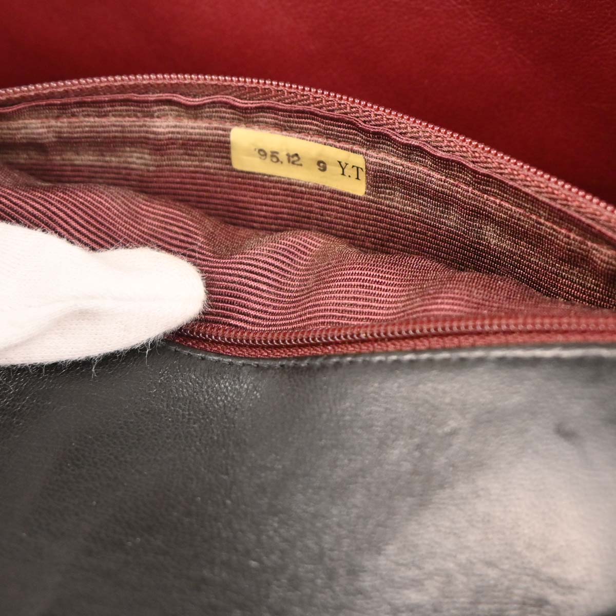 Chanel 1994-1996 Black Lambskin Small Diana Shoulder Bag