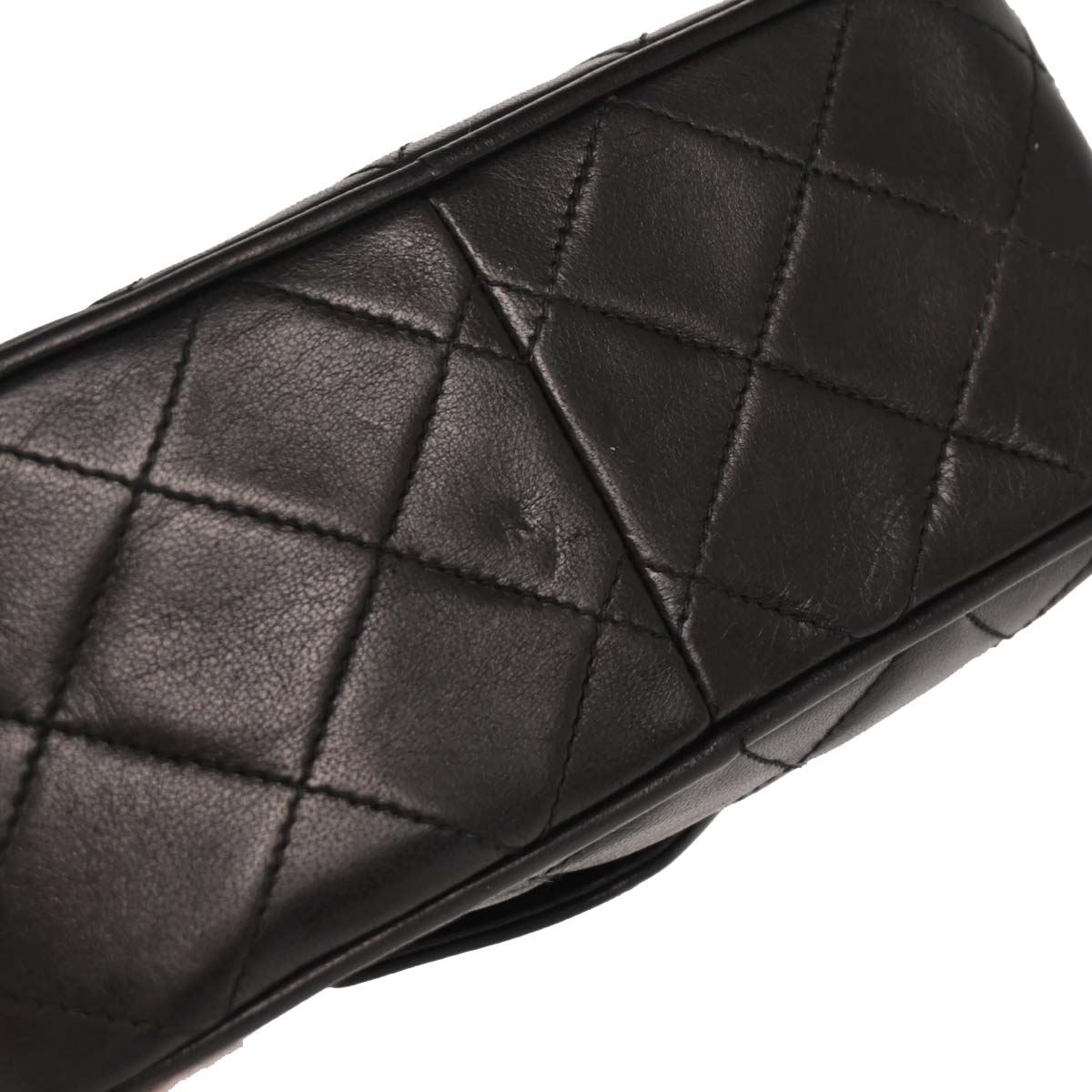 Chanel 1989-1991 Black Lambskin Camera Bag Mini