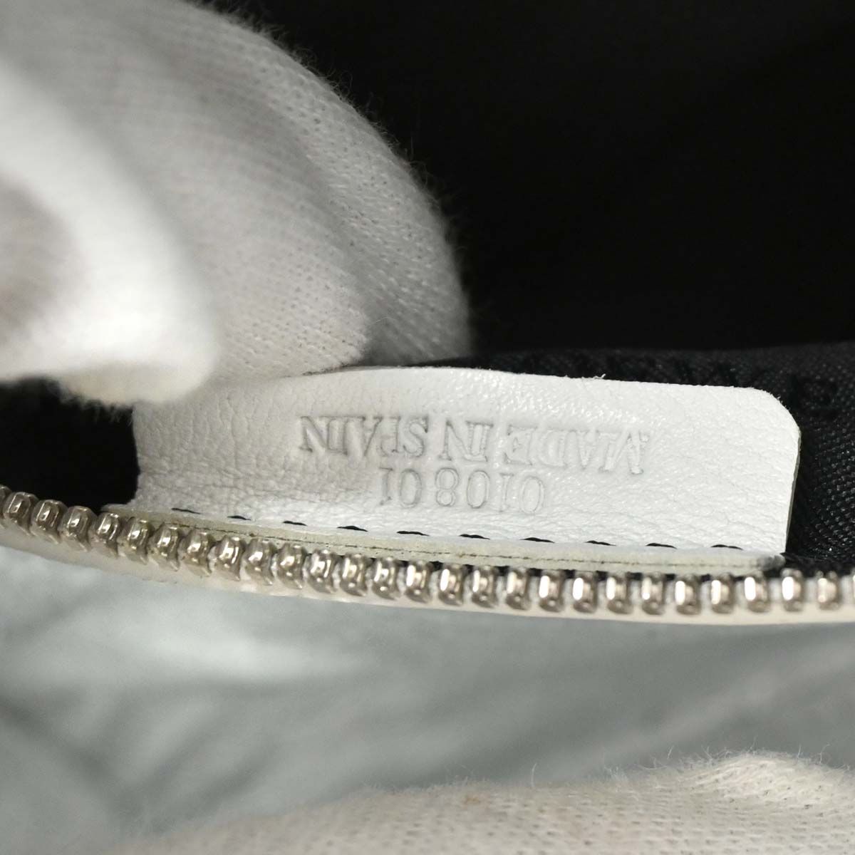 Loewe 2008 White Leather Sequins Amazona 28 Handbag