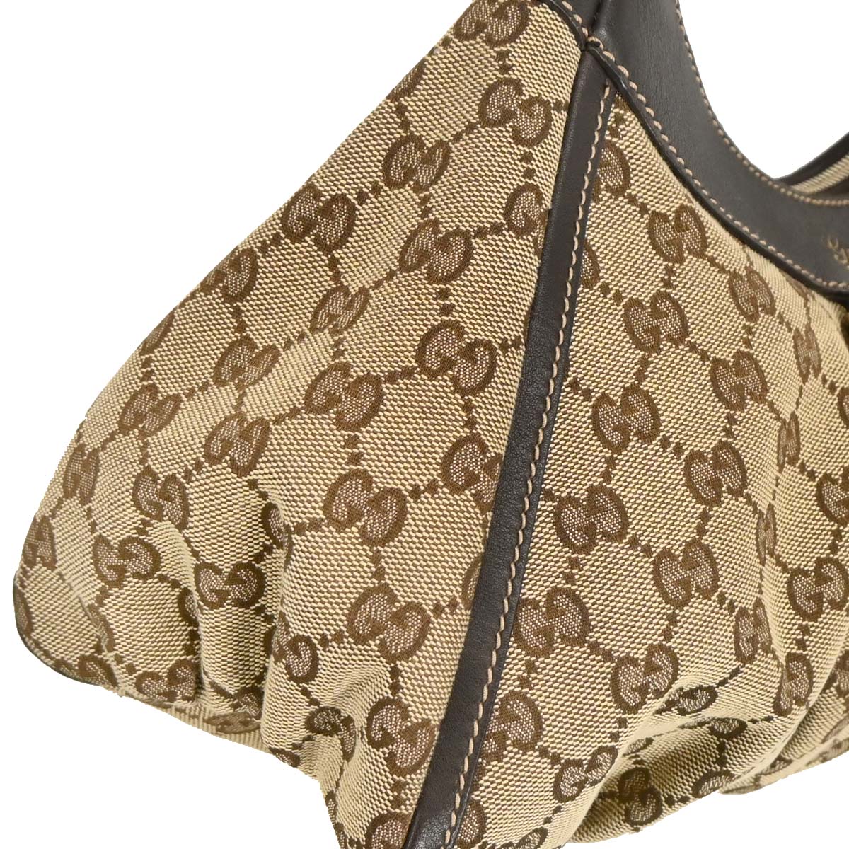 Gucci Beige GG Hobo Abbey D Ring Handbag