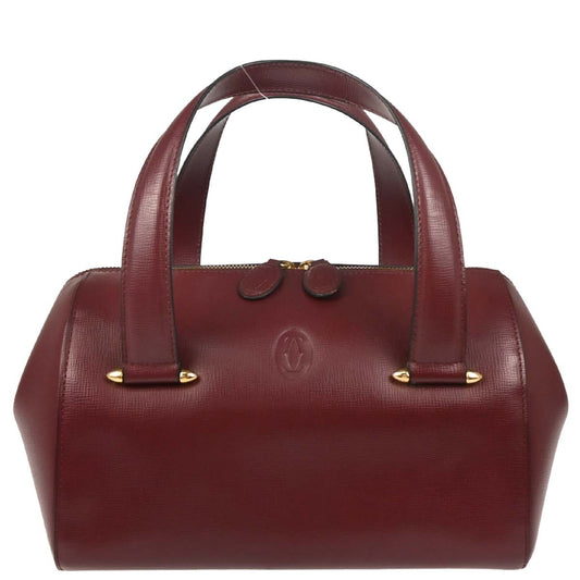 Cartier Bordeaux Leather Must de Cartier Handbag