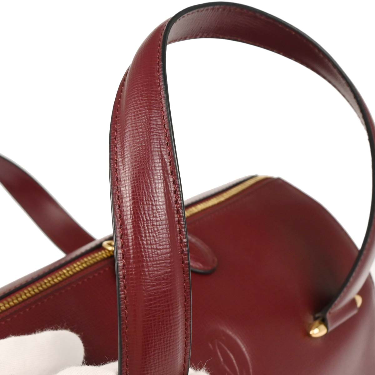 Cartier Bordeaux Leather Must de Cartier Handbag