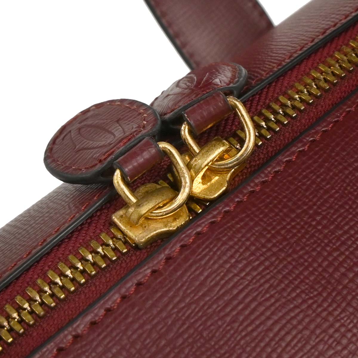 Cartier Bordeaux Leather Must de Cartier Handbag
