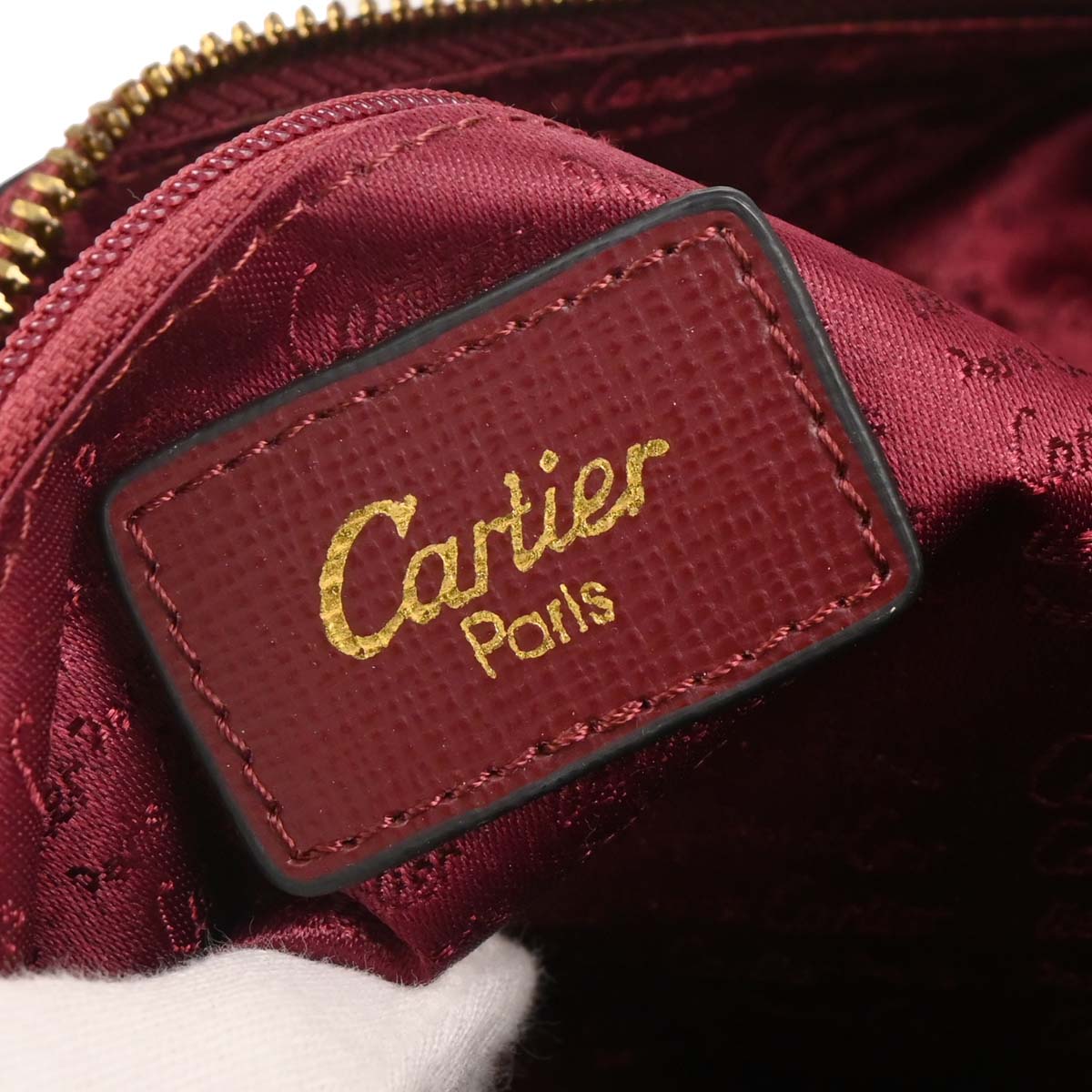Cartier Bordeaux Leather Must de Cartier Handbag
