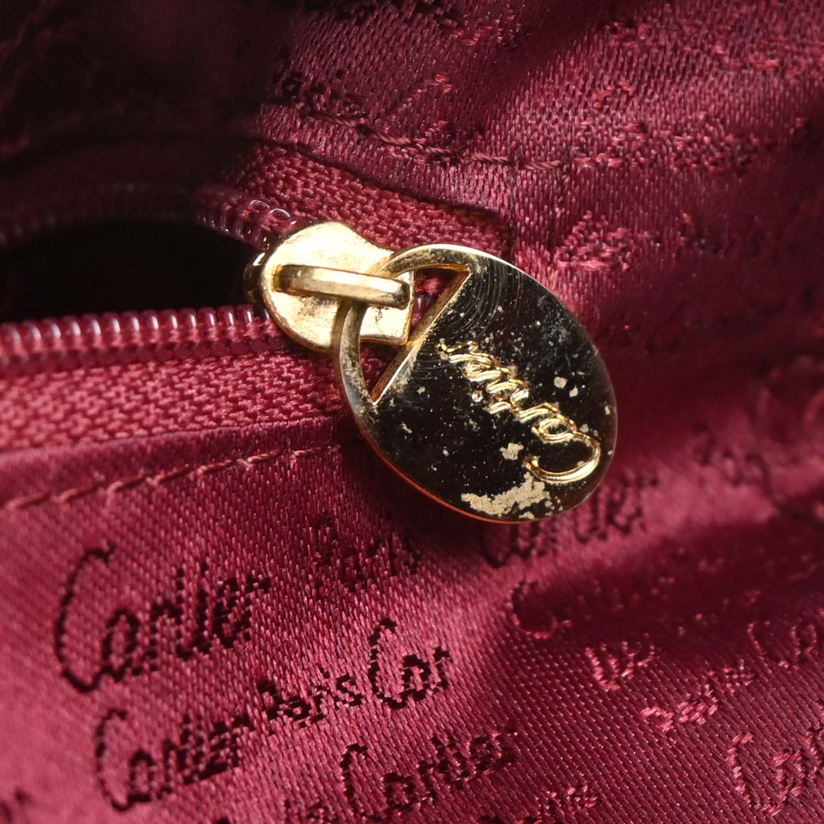 Cartier Bordeaux Leather Must de Cartier Handbag
