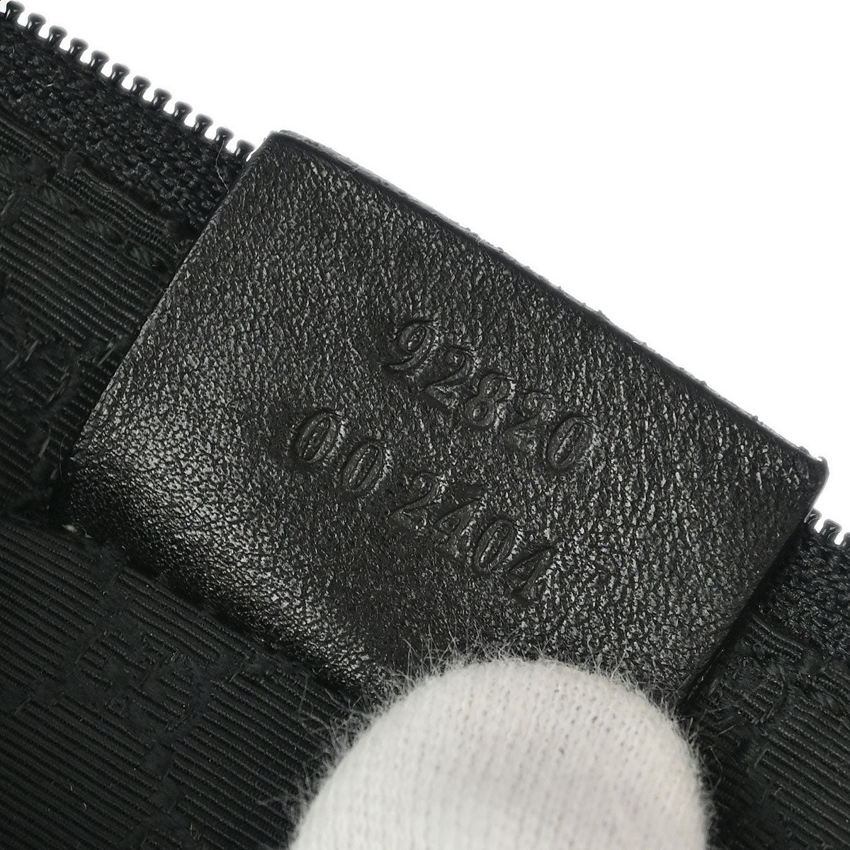 Gucci Black Leather Canvas Pouch Handbag
