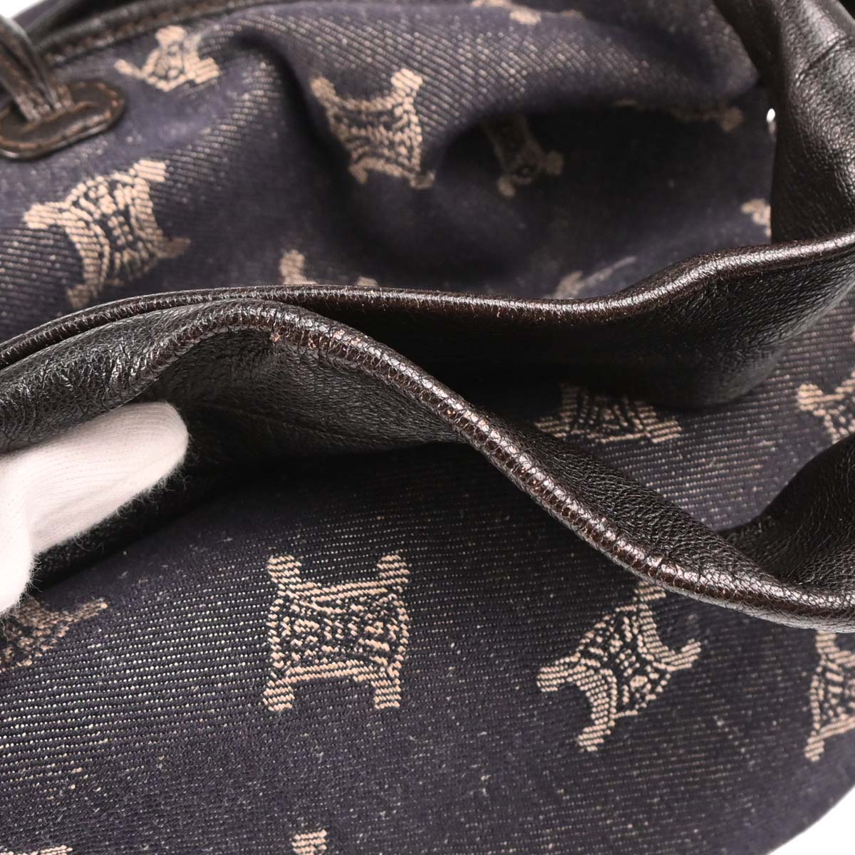 Celine Navy Denim Macadam Hobo Handbag