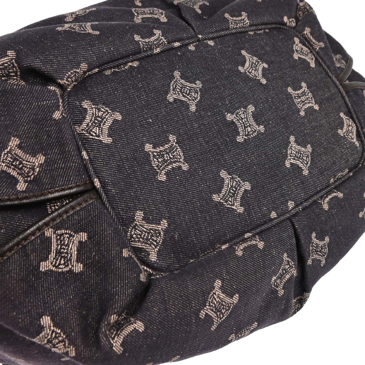 Celine Navy Denim Macadam Hobo Handbag