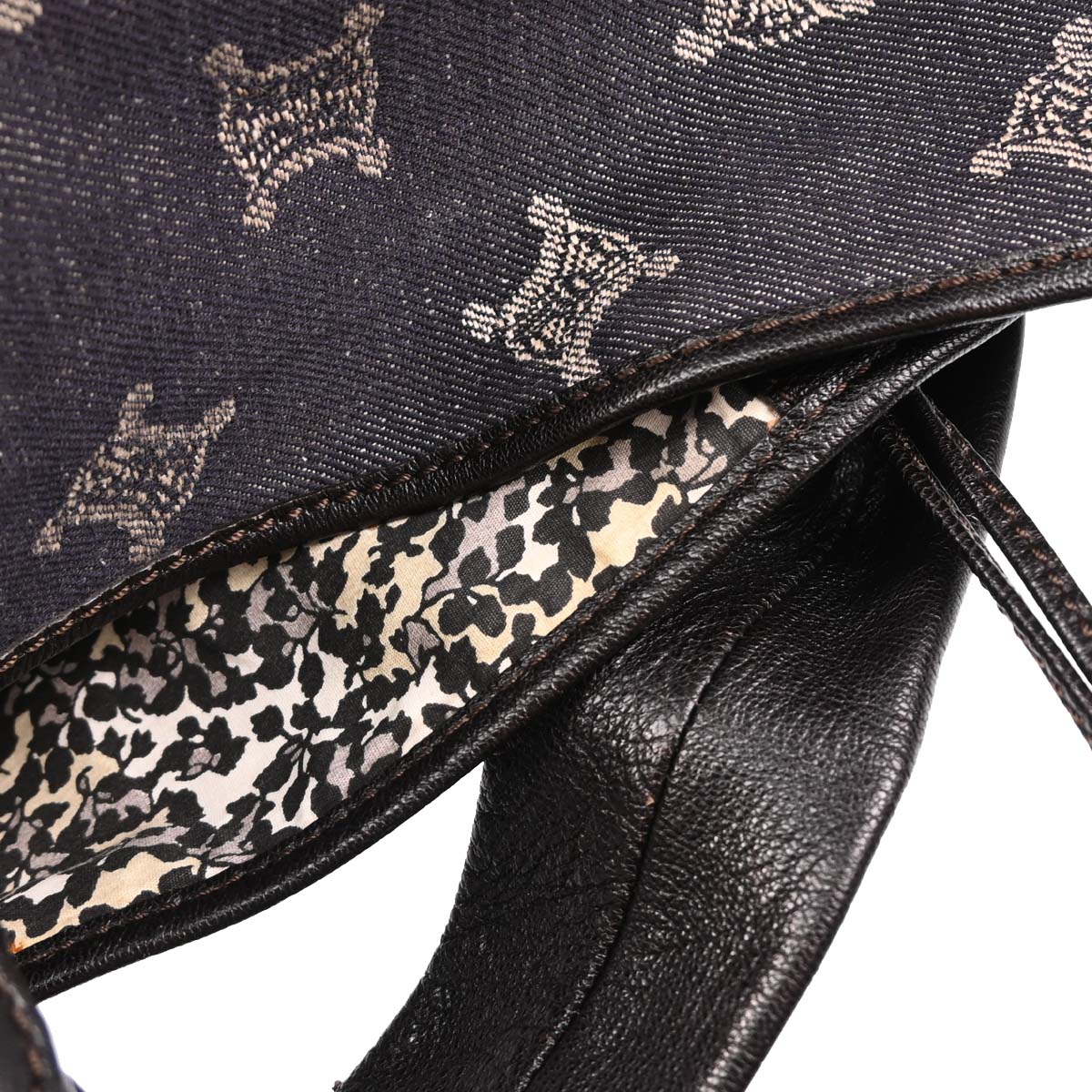 Celine Navy Denim Macadam Hobo Handbag