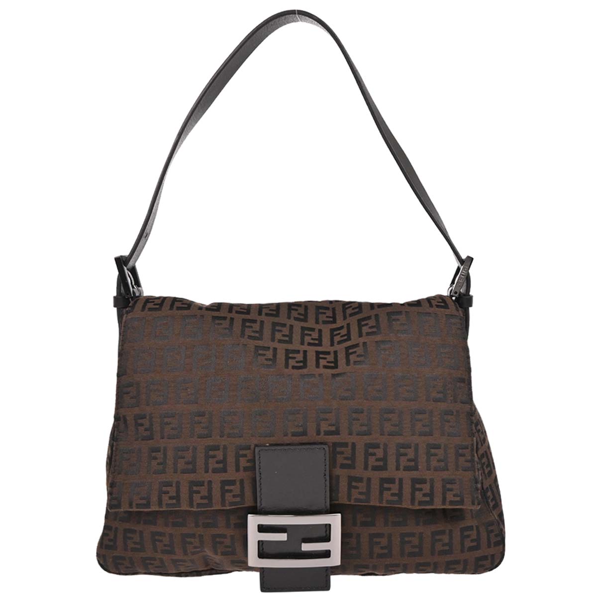 Fendi Brown Zucchino Mamma Baguette Handbag